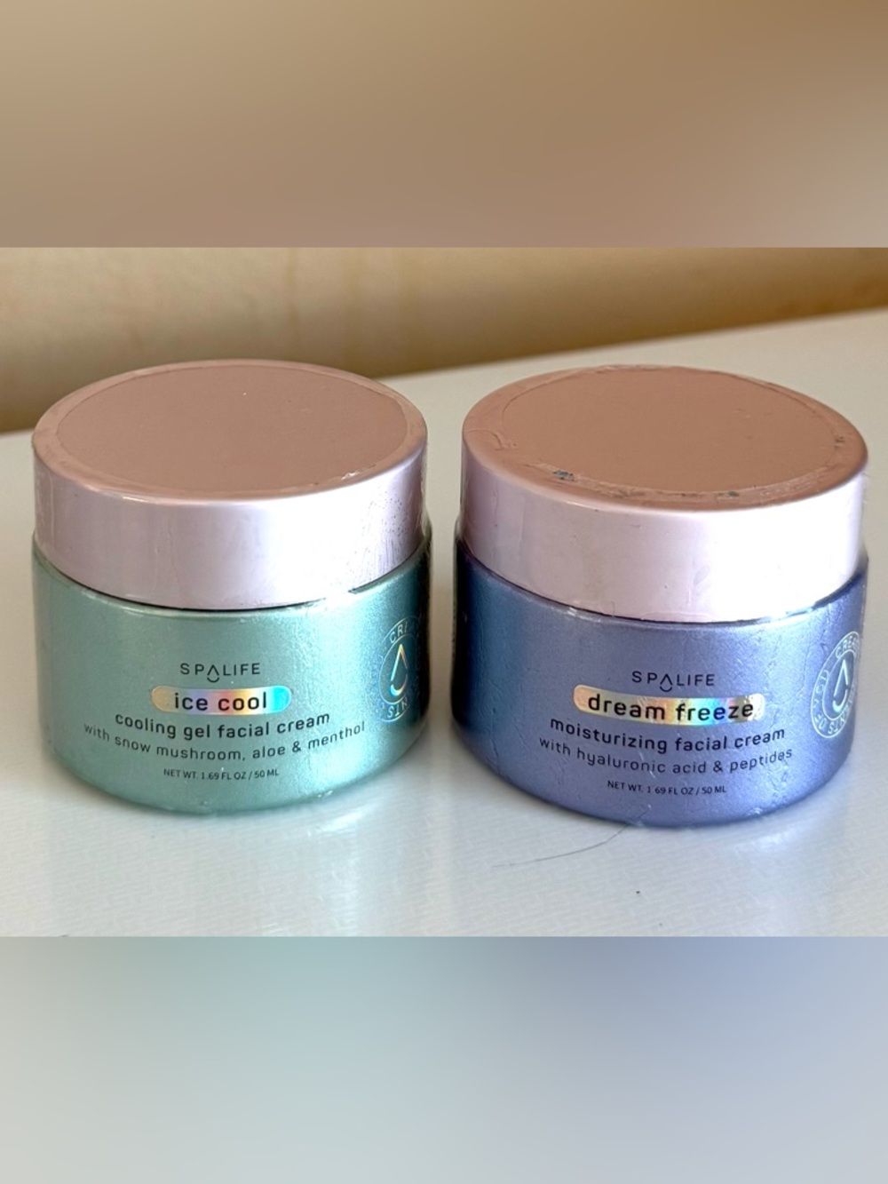 SPA LIFE ICE COOL COOLING GEL + DREAM FREEZE MOISTURIZING FACIAL CREAMS SEALED